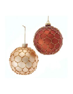 Set 2 globuri sticlă fagure 100mm