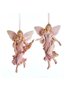 Set 2 ornamente zâne roz 13cm