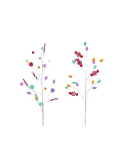 Set 2 crenguțe decorative cu bombonele colorate 60cm