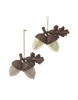 Set 2 ornamente ghinde 6cm