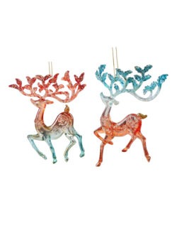 Set 2 ornamente reni magical woods 14cm