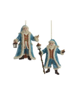Set 2 ornamente Moș Crăciun magical woods 12cm