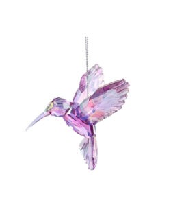 Ornament colibri mov 10cm
